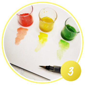 Malen mit nassem Krepp Schritt 3